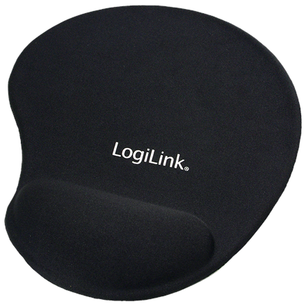 Mousepad with Gel Wrist Rest Support, Logilink ID0027 Black