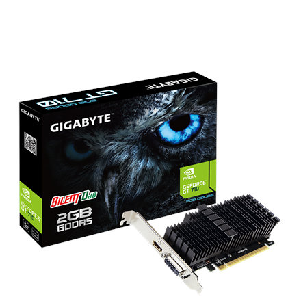 Gigabyte Low Profile NVIDIA, 2 GB, GeForce GT 710