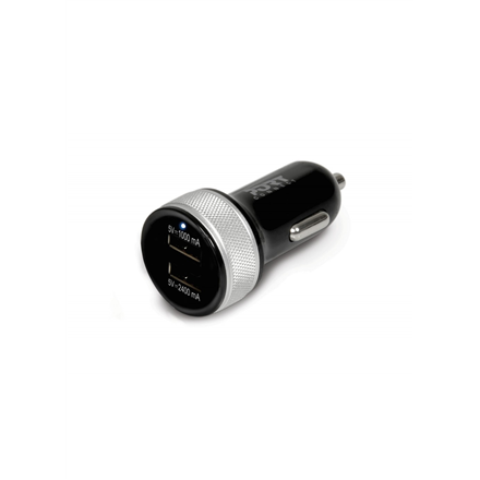 Port Connect Car Charger 2 USB - 2.4A+1A