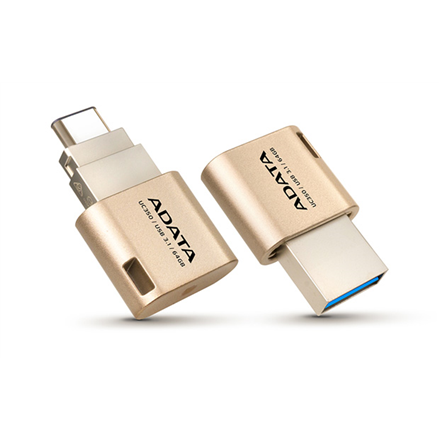 ADATA FlashDrive UC350 64GB Type-C USB3.1, Golden