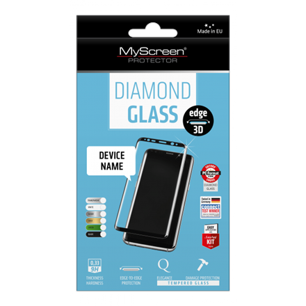 MyScreen Diamond glass edge3D for Huawei P30 Pro  (black)