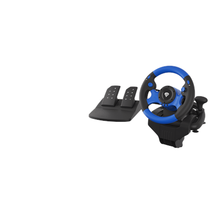 Genesis Seaborg 350 driving wheel, Black/Blue, Wired