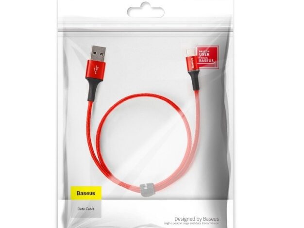 Baseus halo data HW flash charge cable USB For Type-C 40W 0.5m Red