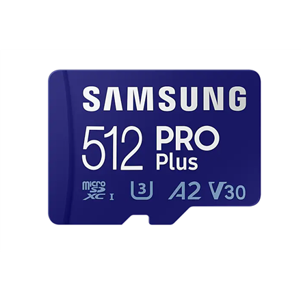 Samsung microSD mälukaart Pro Plus 512 GB, MicroSDXC