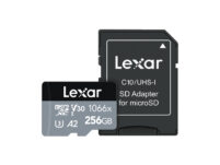 Lexar PRO Silver microSD mälukaart + adapter (256GB)
