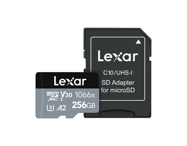 Lexar PRO Silver microSD mälukaart + adapter (256GB)