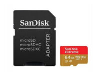Sandisk Extreme microSD mälukaart + adapter (64GB)